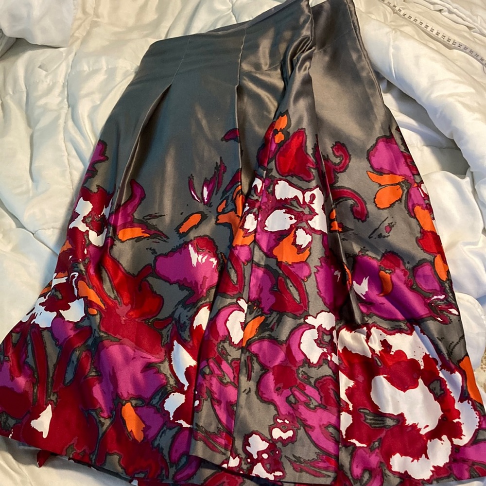 Floral Gray and Pink Women's Skirt